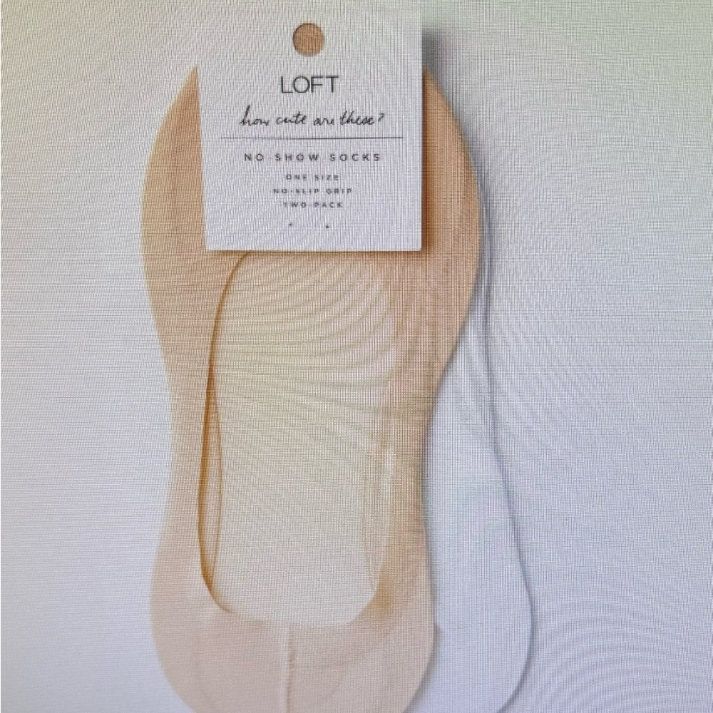 LOFT No Show Sock Set - 2 Pair - Hidden Non-Slip Grip